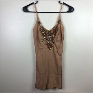 The Original Size Small Sequin Tank Top Cami Satin Fairy Sequins embroidered